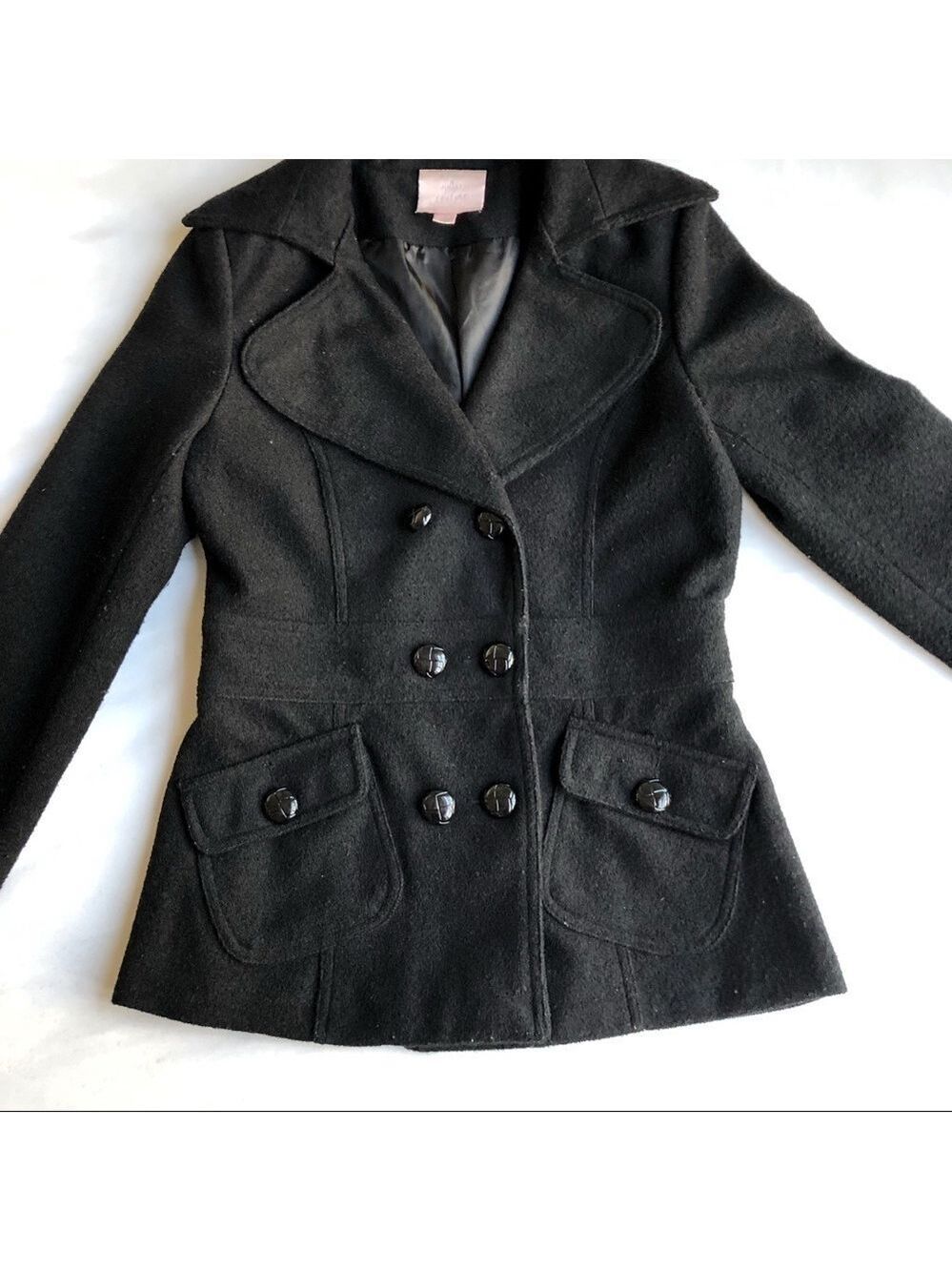 Romeo & Juliet Couture Wool Blend Pea Coat - Picture 4 of 7